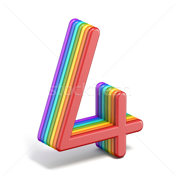 Tęczy chrzcielnica numer cztery 3D Zdjęcia stock © djmilic