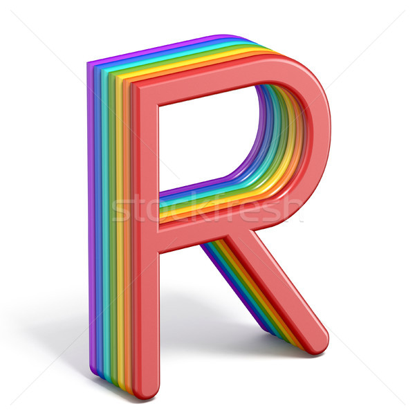 Download Rainbow Font Letter R 3d Stock Photo C Djmilic 9090537 Stockfresh Yellowimages Mockups