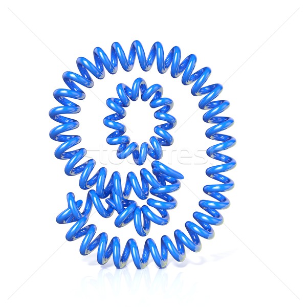 Primăvară spirală cablu număr noua 3D Imagine de stoc © djmilic