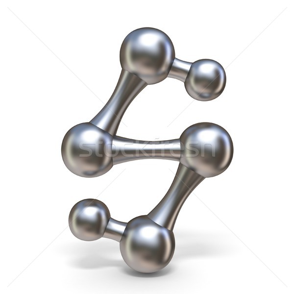 Staal moleculair doopvont brief 3D 3d render Stockfoto © djmilic