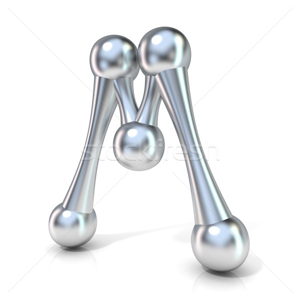 Moleküler toplama mektup 3D 3d render Stok fotoğraf © djmilic