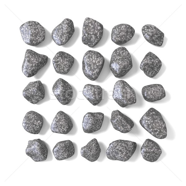 Abstract array made of rocks 3D Stock photo © djmilic