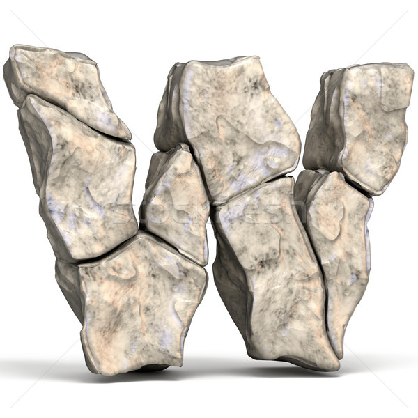 Kamień chrzcielnica list w 3D 3d ilustracja Zdjęcia stock © djmilic