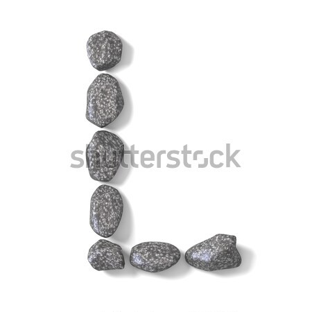 Font made of rocks LETTER L 3D Stock photo © djmilic