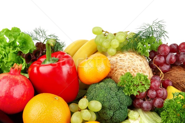 Dietetic set of paleo diet of vegetables and fruits Stock photo © dla4