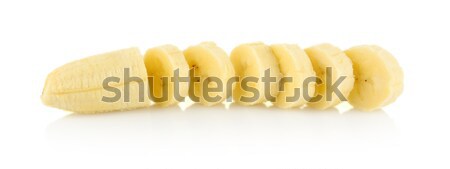 Closeup photo of sliced banana on white background  Stock photo © dla4