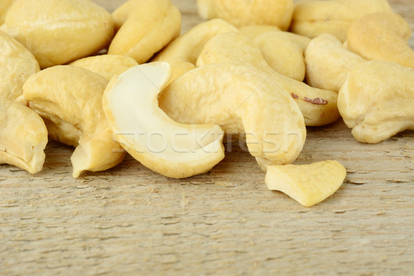 Cashew nuts at the top on the wooden table Stock photo © dla4