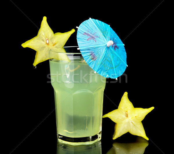 Close-up drink,carambola on a party on black Stock photo © dla4