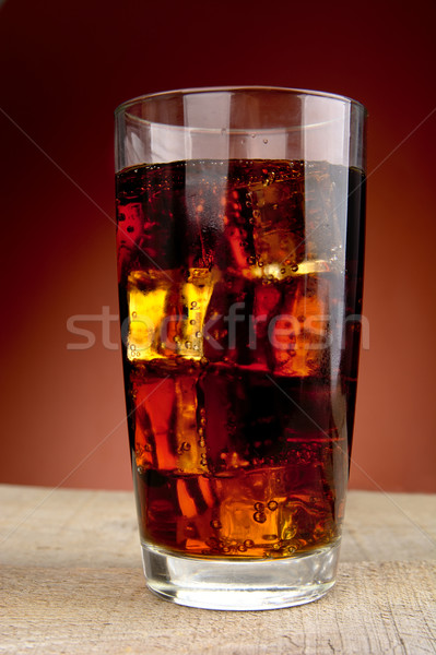 Vue boire verre Cola rouge [[stock_photo]] © dla4