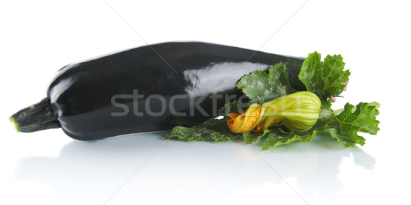 [[stock_photo]]: Maturité · courgettes · fleur · feuille · blanche · courgette