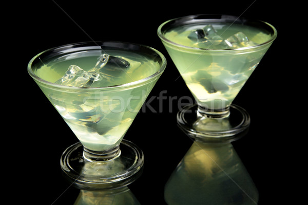 Close-up margarita drinks on a party on black Stock photo © dla4