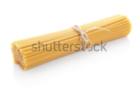 Long spaghetti raw isolated on white background Stock photo © dla4