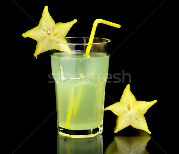 Close-up drink,carambola party on black Stock photo © dla4