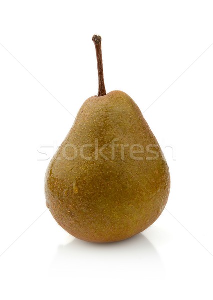 Single one pear called manon isolated on white Stock photo © dla4