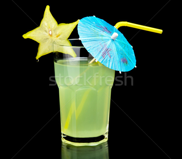 Close-up drink,carambola party on black Stock photo © dla4