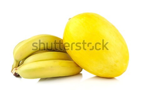 Grup galben fructe grup mic pepene galben banane Imagine de stoc © dla4