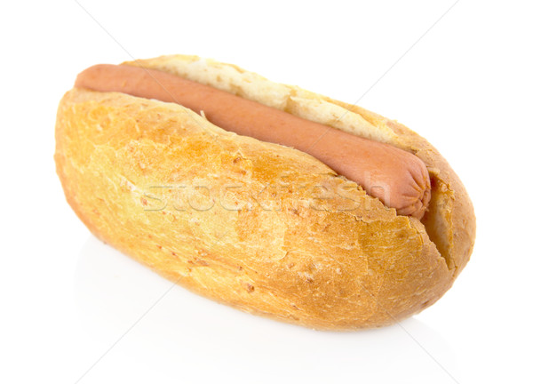 Simple hot dog blanche alimentaire viande déjeuner [[stock_photo]] © dla4
