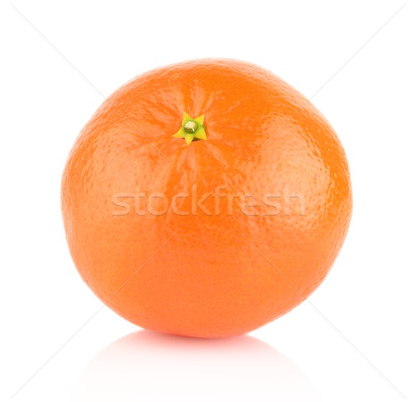 Studio shot one,single mandarine isolated on white Stock photo © dla4