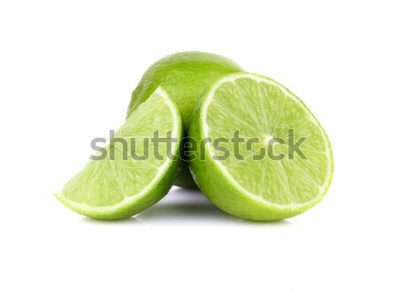 Three sliced limes isolated on a white background   Stock photo © dla4