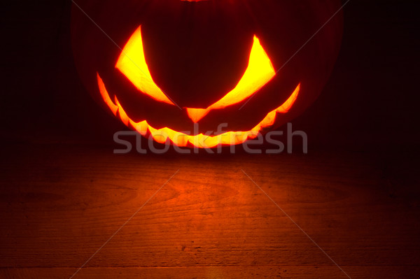 Scary halloween red background jack o lantern at the top Stock photo © dla4