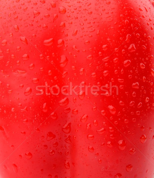 Nedves piros paprika zöld háttér cseppek Stock fotó © dla4