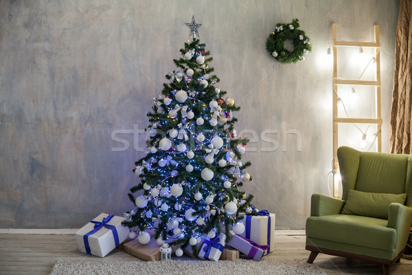 Navidad regalos guirnalda año nuevo decoración diseno Foto stock © dmitriisimakov