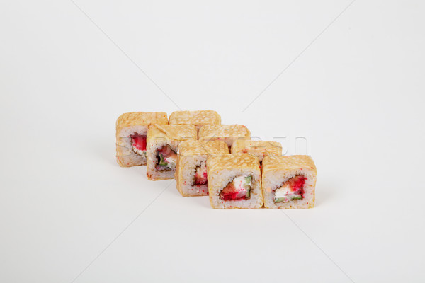 Sushi rolls Japanese food restaurant fish rice Stock photo © dmitriisimakov