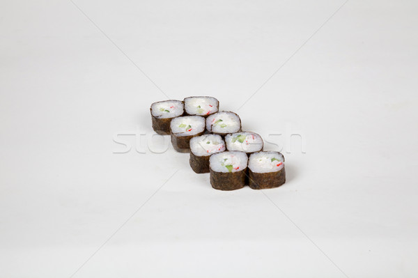 Sushi rolls Japanese food restaurant fish rice Stock photo © dmitriisimakov