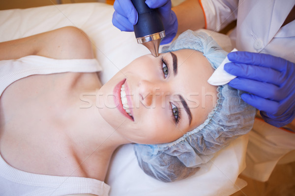 Cosmetology Spa woman doing procedures on the face Stock photo © dmitriisimakov