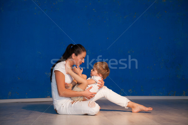 mom keeps her son at the hands Stock photo © dmitriisimakov
