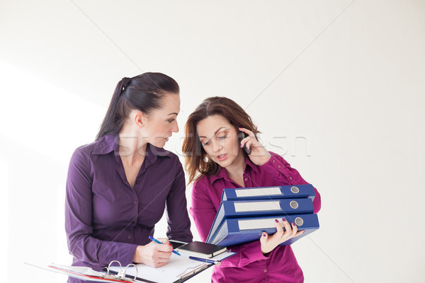 Secretary and Director of studying documents Stock photo © dmitriisimakov