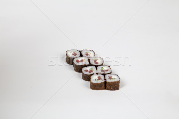 Sushi rolls Japanese food restaurant fish rice Stock photo © dmitriisimakov