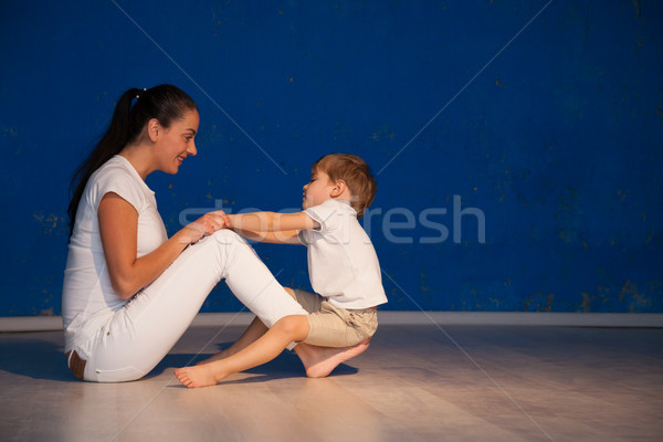 mom keeps her son at the hands Stock photo © dmitriisimakov