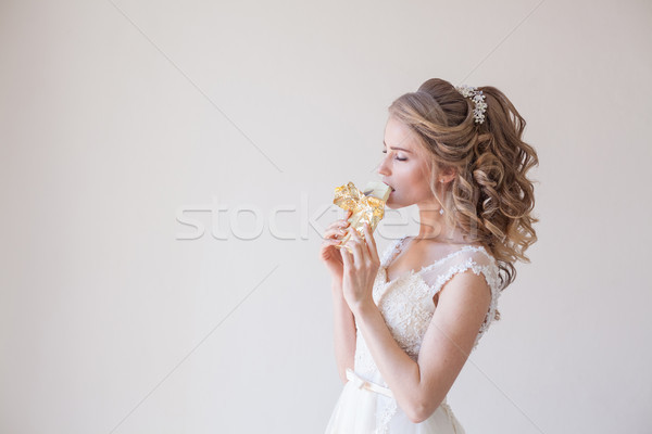 невеста свадьба комнату еды белый шоколадом Сток-фото © dmitriisimakov