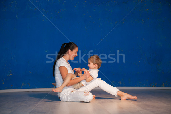 mom keeps her son at the hands Stock photo © dmitriisimakov