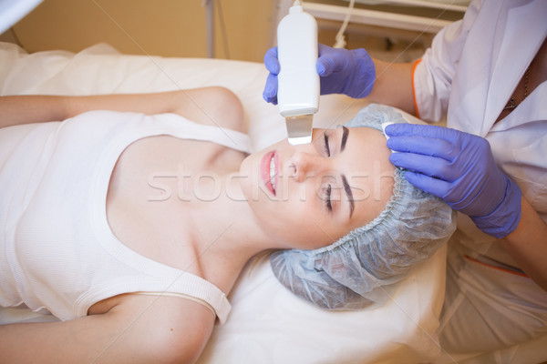 doctor cosmetologist doing procedures on the face Stock photo © dmitriisimakov