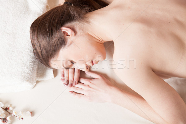 beautiful girl Massage Spa lies on the table Stock photo © dmitriisimakov