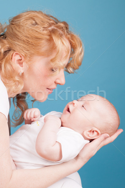 Portrait of a mother with a baby in her arms her son Stock photo © dmitriisimakov