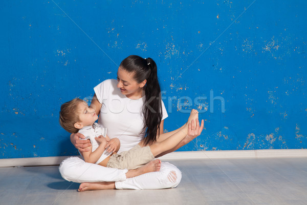 mom keeps her son at the hands Stock photo © dmitriisimakov