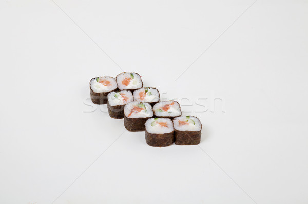 Stock photo: Sushi rolls Japanese food restaurant fish rice