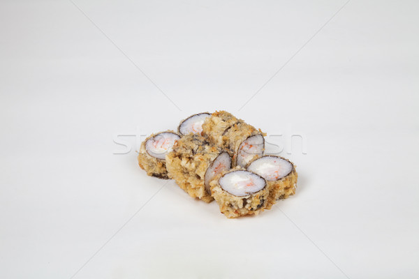 Japanese food Sushi rolls with fish on a white background Stock photo © dmitriisimakov