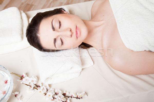 beautiful girl Massage Spa lies on the table Stock photo © dmitriisimakov