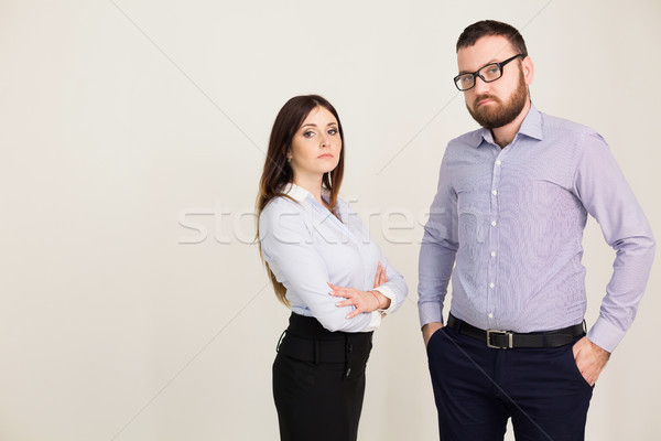 business man and woman in the Office work partners Stock photo © dmitriisimakov