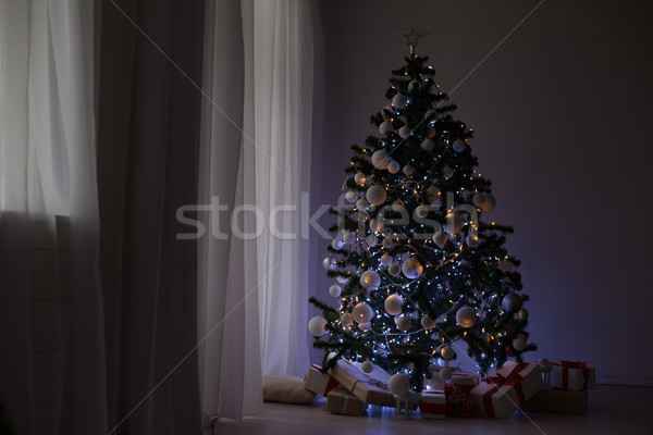 światła choinka christmas drzewo szczęśliwy Zdjęcia stock © dmitriisimakov