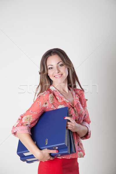üzlet titkárnő iroda mappák értékpapírok iratok Stock fotó © dmitriisimakov