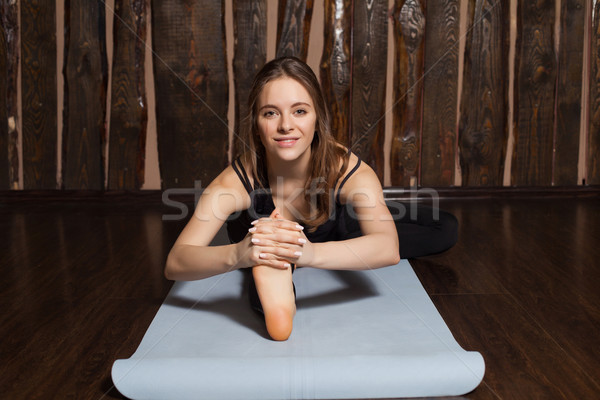 [[stock_photo]]: Femme · charmant · yoga · sport