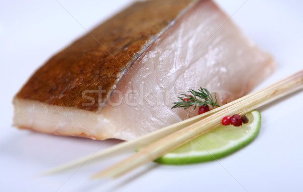 Fresh white fish Stock photo © dmitroza