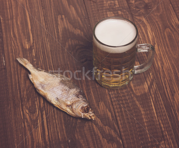 Beer, fish Stock photo © dmitroza