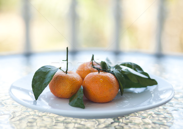Fresh orange mandarines Stock photo © dmitroza