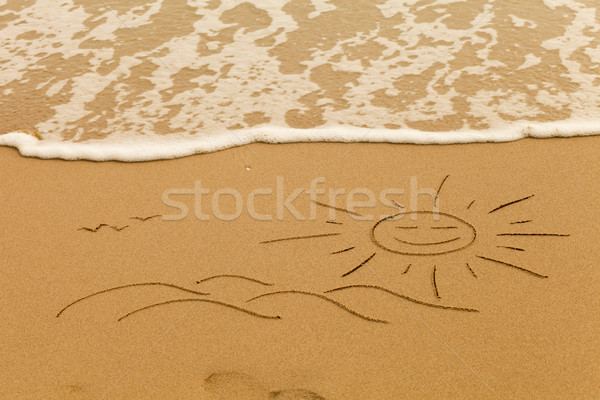 Drawing in the sand Stock photo © dmitroza